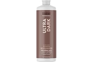 Minetan Ultra Dark profesional spray bronceador - marrón extremadamente oscuro, acabado de piel brillante, 1l