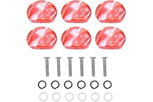 Dilwe Gitarren Stimmstift, 6 Stück/Set Gitarren-Stimmwirbel Mechaniken Acryl Knöpfe für Gitarre(# 2)