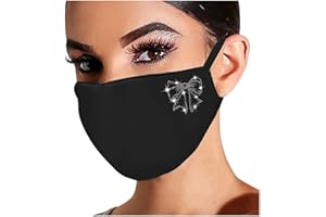 LULUU Lulupi Glitzer Mundschutz Multifunktionstuch Glänzend Strass Mund-Nasenschutz Waschbar Baumwolle Maske Mode Abend Party Wedding Mund und Nasenbedeckung Elegant Face Halstuch Schals
