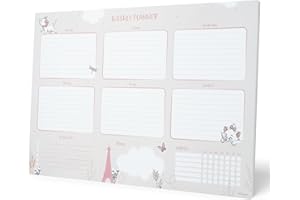 GRUPO ERIK Planificador semanal A4 Disney Bonjour Marie - Weekly planner : Planner Sin Fecha - Organizador semanal escritorio [54 págs. con Alto Gramaje]