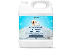 PLANTAWA Eliminador de Olores Mascotas al Instante 5l. Neutralizador Enzimatico Olores Orina Heces Vómitos. Interior y Exterior. Patio Jardin. Anti olor orines Perros Gatos. Detergente enzimatico perros.
