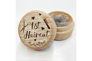 AHANDMAKER Boîte à souvenirs en bois 3D pour premiers cheveux, première coupe de cheveux, jolie boîte à cheveux de bébé pour garder les souvenirs d'enfance pour fête prénatale, cadeau d'anniversaire