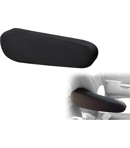 Lot De 2 Housses D'accoudoir Universelles Pour Voiture - Tissu élastique Gris - Avec Poches De Rangement - Facile à Installer
