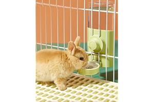 MISYUE Large Rabbit Water Bottle, 20oz Hanging Automatic Water Dispenser by Gravity Flow for Bunny Chinchilla Guinea Pig Ferrets (Green))