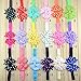 18 Pcs 3 Inches Boutique Girls Polka Dot Grosgrain Ribbon Colorful Pinwheel Children Kids Girls Hair Bows Headbands Band