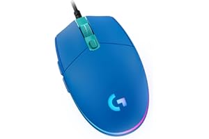 LOGITECH G Logitech, USB, G203 LIGHTSYNC Ratón Gaming con Iluminación RGB Personalizable, 6 Botones Programables, Captor 8K para Gaming, Seguimiento de hasta 8,000 DPI, Ultra-ligero - Azul
