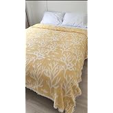 Mercan Desen 4 Katlı M&uuml;slin Pike Yatak &Ouml;rt&uuml;s&uuml; Battal Boy 240x260 cm Hardal