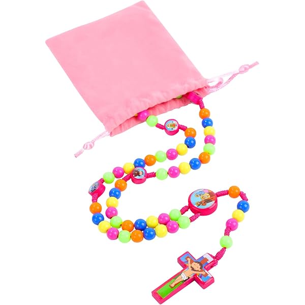 Chapelet Pour Enfant En Silicone Et Bois 8mm - Grains Doux, Hypoallergénique, Initiation à La Prière - 8