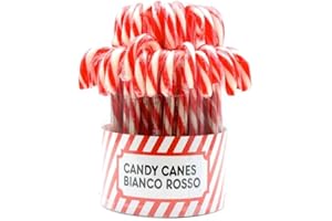 ROSSINI'S Candy Canes Bianco Rosso gr.14 - da 50 Bastoncini Lecca Lecca Gusto Frutta