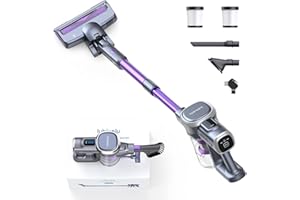 Lubluelu Odkurzacz bezprzewodowy mop, 25000Pa wydajny bezprzewodowy odkurzacz 25000 mAh wymienny akumulator 50 min autonomii odkurzacz 120 000 obr./min bezworkowy odkurzacz sierść zwierząt