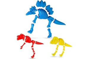 TOP RACE ToyZe® 3 Grandes Moldes Forma Dinosaurio para la Arena, Juguete Esqueleto Fósil De Dinosaurio para La Playa