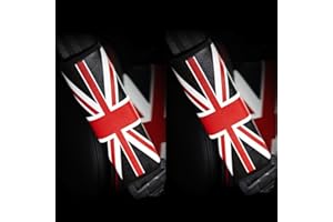 Qirc Auto Sicherheitsgurt Schulterpolster British Union Jack Sicherheitsgurt Schulterpolster 1 Stück (schwarz)
