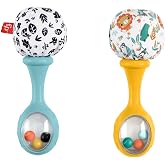 Fisher-Price Neşeli Marakas Fisher-Price Neşeli Marakas oyuncak, 3 ay ve &uuml;zeri bebekler i&ccedil;in 2'li set, y&uuml;ksek kontrastlı renk