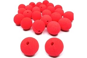 dancepandas Clown-Nase, 25 x Rote Nase Schaumstoff Nase für Fasching Karneval oder andere Mottopartys Party