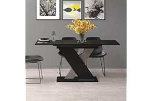 TOSCOHOME Tavolo allungabile colore nero con dettaglio cemento 120x75 cm - Axi