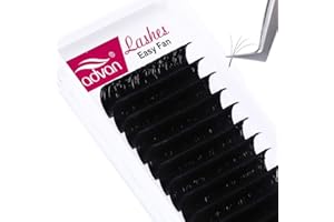 ‎FADVAN Selbstfächernde Volumen Wimpern Easy Fan Lashes Wimpernverlängerung C Curl 0.07mm 10mm 12Row Leicht Fächernde Wimpern für Volumentechnik Wimpern Extensions (10mm, 0.07-C)