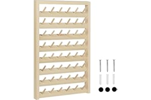 SKRSKR Wand Holz Fadenhalter 48/54 Spulen Garnhalter Fadenspulen Organizer Garnfäden Organisation Für Stickerei, Quilten, Nähen, Haare Flechten