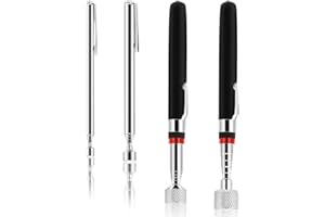 COWANIEE 4 PCS Telescopic Magnetic Pickup Tool, Extendable Magnetic Pickup Stick (1.5LB 3LB 10LB 15LB)