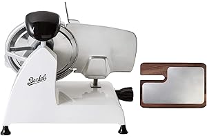 BERKEL - Cortadora Red Line 250 + Tajadera en ceniza y acero inoxidable (Blanco)