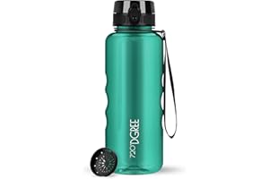 720°DGREE Borraccia 1,5Litri “uberBottle“ +Setaccio, crystalClear- Senza-BPA, Prova di Perdite - Bottiglia, Borracce d'Acqua Sportiva per Palestra, Studio Fitness, Gym, Workout, Escursioni, Università
