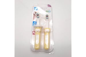 MAM Baby's Borstset C121 – Set med två tandborstar med kort och kompakt handtag, med säkerhetsring, för spädbarn från 6 månader, neutral, 2 stycken