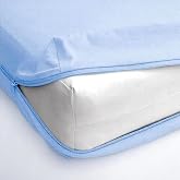 Super Mundo &ndash; Mattress Cover with Zip, Mattress Protector, Breathable Anti-Dust Mite Absorbent (Blue, Bed 80 x 190/200 cm)