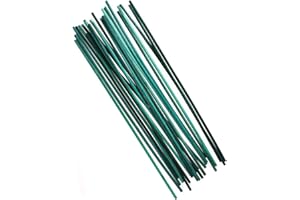 Kungfu Mall Pflanzenstützstäbe, 50 Stück, grüne Blumenstäbchen, Planzstäbe, 30,5 cm, für Haus und Garten