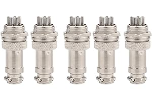 CLYXGS CLDIY GX16 8 Pins Panel Metallmontage Rund Metall Aviation Stecker Adapter Buchse Männlich Weiblich Stecker (5 Stücke)
