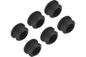 TOP-VIGOR 6 Pcs Silicone Snap In Plug Hole Plugs 16mm Diameter Rubber Plate Seal Round Kitchen Rubber Bulkhead Waterproof Sealing Plugs Black