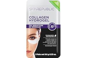 Skin Republic Collagen Eye Patches for Younger Looking Eyes | Helps with Fine Lines and Wrinkles | Reduces Dark Circles & Undereye Bags | Made in Korea (Pack of 3)