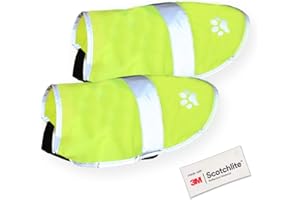 Salzmann Reflective Dog Coat - High Visibility Jacket with adjustable straps for dogs Made with 3M Scotchlite - Set of 6