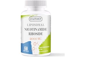 COUTIHOT Liposomal Riboside de nicotinamide avec TMG et trans-ptérostilbène, haute puissance 2000 mg, supplément NR ultra pur pour stimuler le NAD+ (60 Softgels)