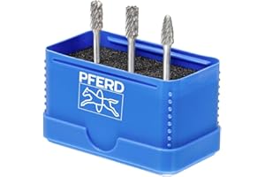 PFERD TOOLS Hartmetall-Hochleistungskleinfrässtift Set, 3-teilig | Zahnung ALLROUND, Schaft-ø 3 mm, Frässtift-ø 6mm | 21901404 – für den universellen Einsatz auf den wichtigsten Werkstoffen