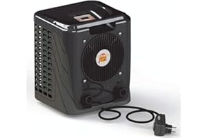 EDENEA Summer Fun SF 35 Wärmepumpe, schwarz, Stahl, 31 x 29 x 31 cm, für bis zu 12m³, universell kombinierbar