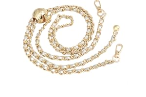 CCAIPU Taschenkette, Handtasche Kettenriemen Damen Taschenkette Gold Metall Verstellbar Kette Trageriemen Trageriemen Umhängetasche Ersatz Handtasche Ketten (Gold/Weiß-B)