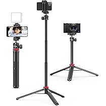 ULANZI ST-27 Aluminium Tripod Adapter for Smartphone, Tripod, Adapter with Phone Holder Arca-Swiss, 1/4 Inch Clamp, 360° Rotation for Vlogging