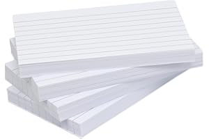 Summit Flash Cards, Revision Cards, 200 Pack Record Cards, 125 x 75 mm Index Cards, White