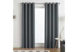 John Aird Luxury Faux Silk Fully Lined Eyelet Curtains (Grey, 168cm Width x 183cm Drop (66"x72")