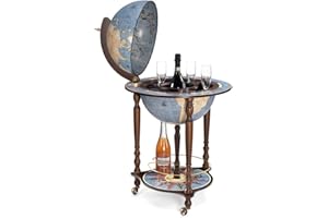 ZOFFOLI SINCE 1949 Da Vinci "Blue Dust" "Made in Italy" Bar Globe with Certificate of Authenticity For Anniversary