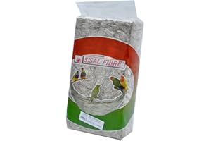 SISAL FIBRE Fond de Cage Mélange de Coco/Sisal/Jute/Coton pour Oiseau 1 kg