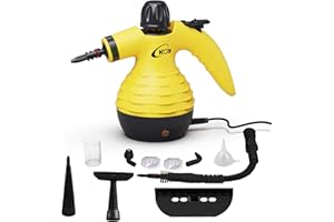 KOK Pulitore a vapore portatile, pulitore a vapore multiuso ad alta temperatura con 10 accessori, per cucina, bagno, pavimenti, interni auto, pulizia senza sostanze chimiche