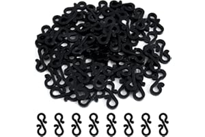 Vikdio 120 Pcs Black Gutter Hooks for Securing Outdoor String Lights, Gutter Hook Ideal for Hanging Meteor Shower Icicle Lights on Wedding Christmas Halloween Garden Tree Home Decor