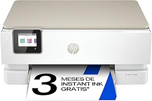 HP Envy Inspire 7220e 242P6B, Impresora multifunción de inyección de Tinta A4 a Color, Wi-Fi, impresión a Doble Cara automática, hasta 22 ppm, 3 Meses de impresión Instant Ink, Blanca