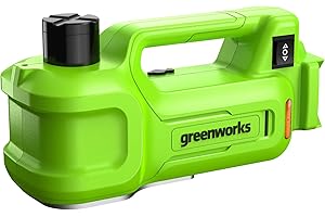 Greenworks Jack Batteria 24V 3T Elettrico Idraulico Altezza di Sollevamento, 6-1/8"-17-1/2", 155-445mm, Universale Auto-Locking SENZA Batteria e Caricabatterie G24JACK