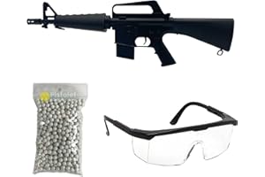 Saigo Defense Pack Airsoft Fusil Modèle M308 à Ressort/Couleurs: Noir/Matière: Plastique Haute Résistance/Puissance 0.5 Joule/Livré avec Accessoires