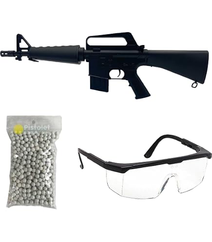 Fusil Airsoft Saigo M4 CQB Ressort 6 Mm - Puissance 0,37 J, Livré Avec Lunettes Et Billes - Interdit -18 Ans - 5