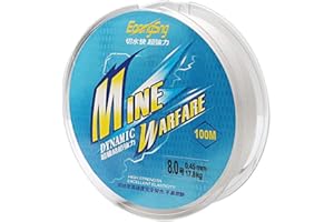 Siming 100 Mètres Ligne de Pêche de Monofilament, Ligne de Pêche Forte de Nylon de Ligne de Pêche Claire fil de Nylon de Diamètre de fil de 0.45mm