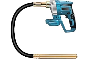 Trådlös betongvibrator, kompatibel med Makita 18 V batteri (utan batteri), borstlös elektrisk cementvibrator 600 W med 1,2 m flexibelt skaft, för att ta bort luftbubblor från betong