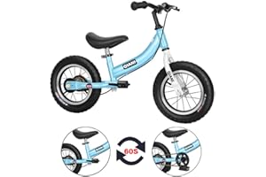 Qiani Balance Bike 2 in 1 for Toddlers,Kids 2 3 4 5 6 7 Years Old,Balance to Pedals Bike,12 14 16 inch Kids Bike,with Pedal kit,Stabilisers,Brakes