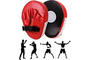 DYIOUXIN Manoplas Boxeo, Almohadillas de Boxeo,Paos Muay Thai,Cuero Curvadas Boxing Taekwondo Pads,Almohadillas Artes Marciales Que Absorben Los